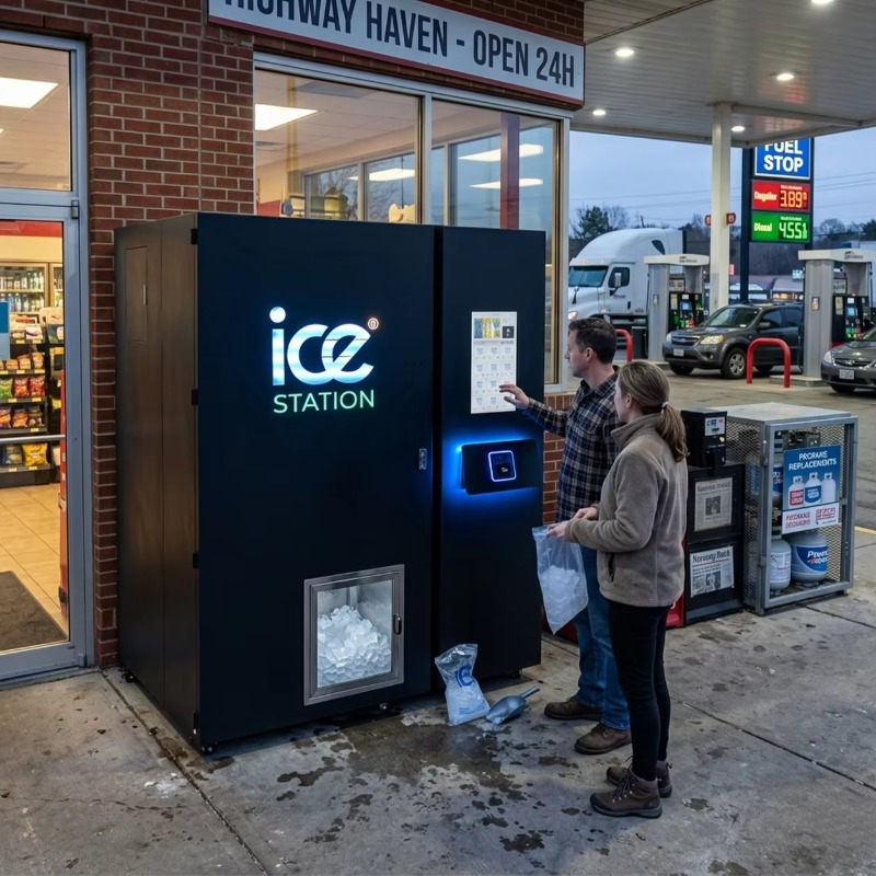 High Capacity 450kg Bagged Ice - Bill Acceptor Vending recension och pris