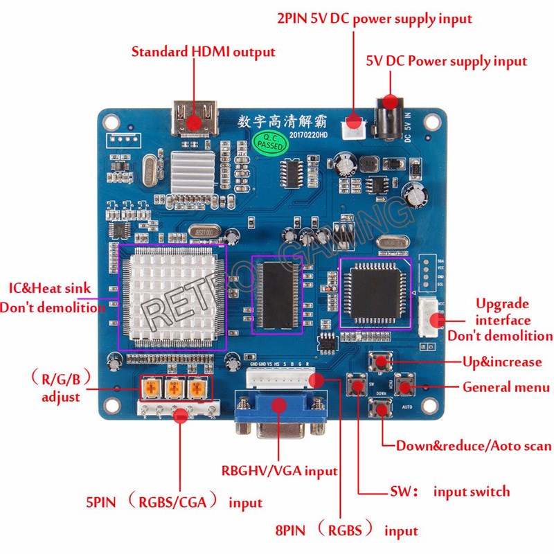 CGA TO HDMI Convertor RGBS / C - Coin Pusher Machine recension och pris