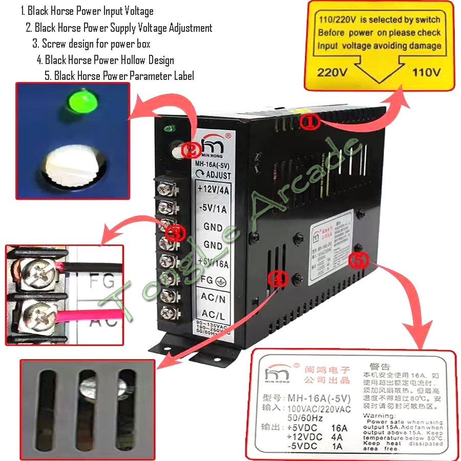 Arcade Jamma Parts MH-16A(-5V) - Coin Pusher Machine recension och pris